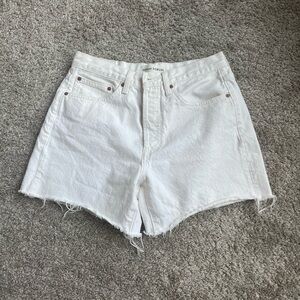 White midi Jean shorts